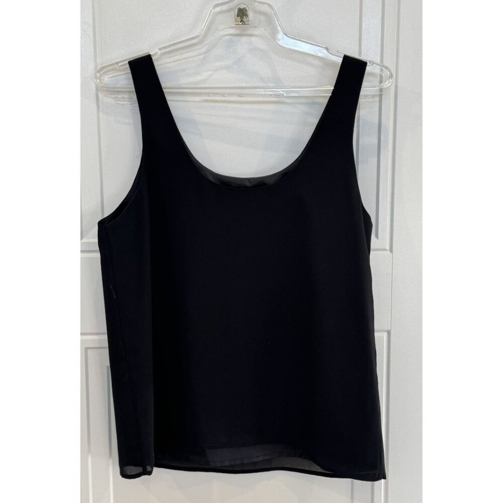 Vintage Adrianna Papell "Evening Essentials" Black Shell Tank S EUC Minimalist